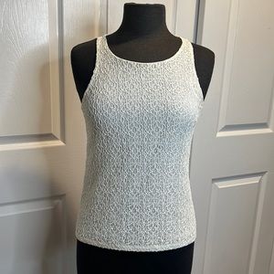 Ann Taylor Size small petite, off white shirt sleeve top